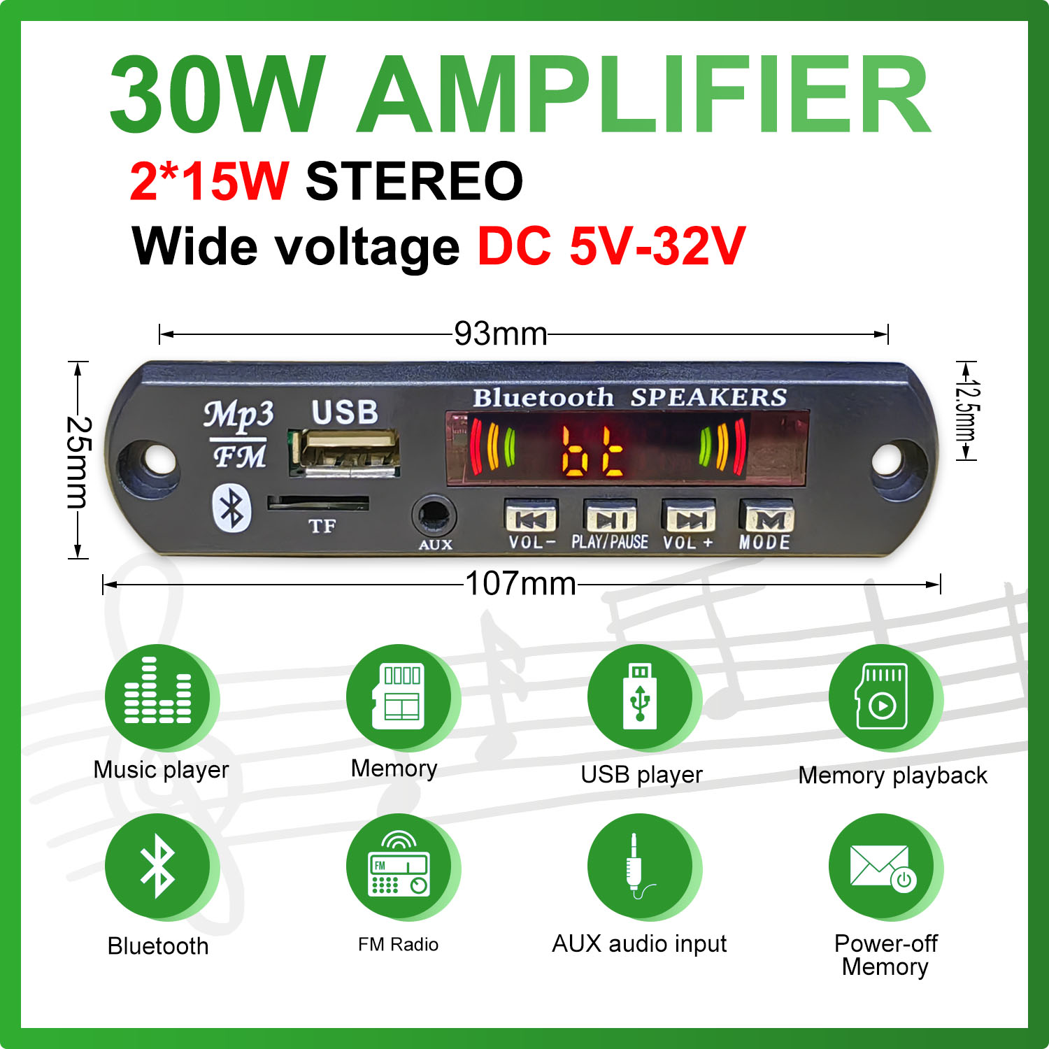 DC 5 В-32 В 30 Вт Bluetooth5.0 – обзор и цена Diy Audio Electronics Kit